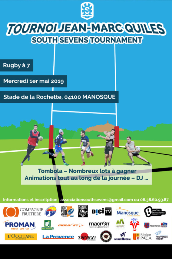 Un tournoi de rugby à 7 ce mercredi 1er Mai à Manosque Un tournoi de rugby à 7 ce mercredi 1er Mai à Manosque