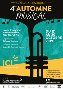 AUTOMNE MUSICAL, 4ème éditon à gréoux-les-bains AUTOMNE MUSICAL, 4ème éditon à gréoux-les-bains