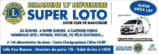 [ANIMATION] Le loto du Lions Club à Manosque. Tentez votre chance 8