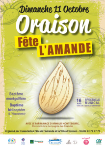 👉 L'Amande est en fête à Oraison ce dimanche 11 Octobre