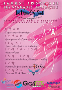 La VISTA 04 SUD SENSIBILISE CONTRE LE CANCER DU SEIN La VISTA 04 SUD SENSIBILISE CONTRE LE CANCER DU SEIN