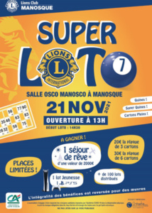 [Loto] Le Loto du Lions Club c'est ce dimanche à Manosque !