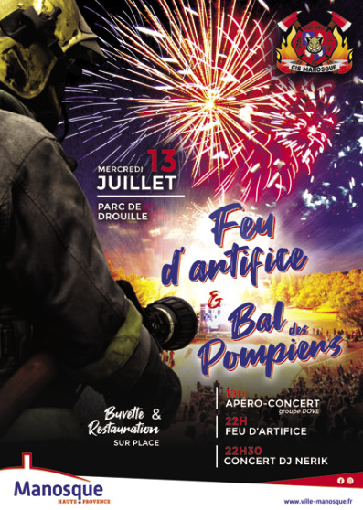 🎶 Les pompiers font le bal le 13 juillet au parc de Drouille à Manosque