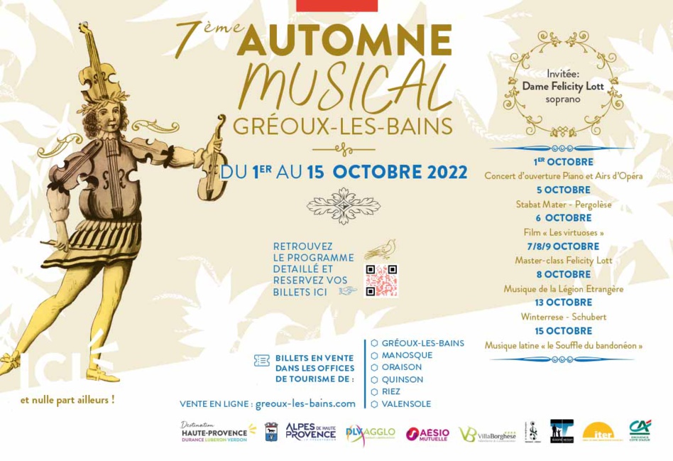 CONCERT, FILM ET MASTERCLASS POUR LE 7EME AUTOMNE MUSICAL