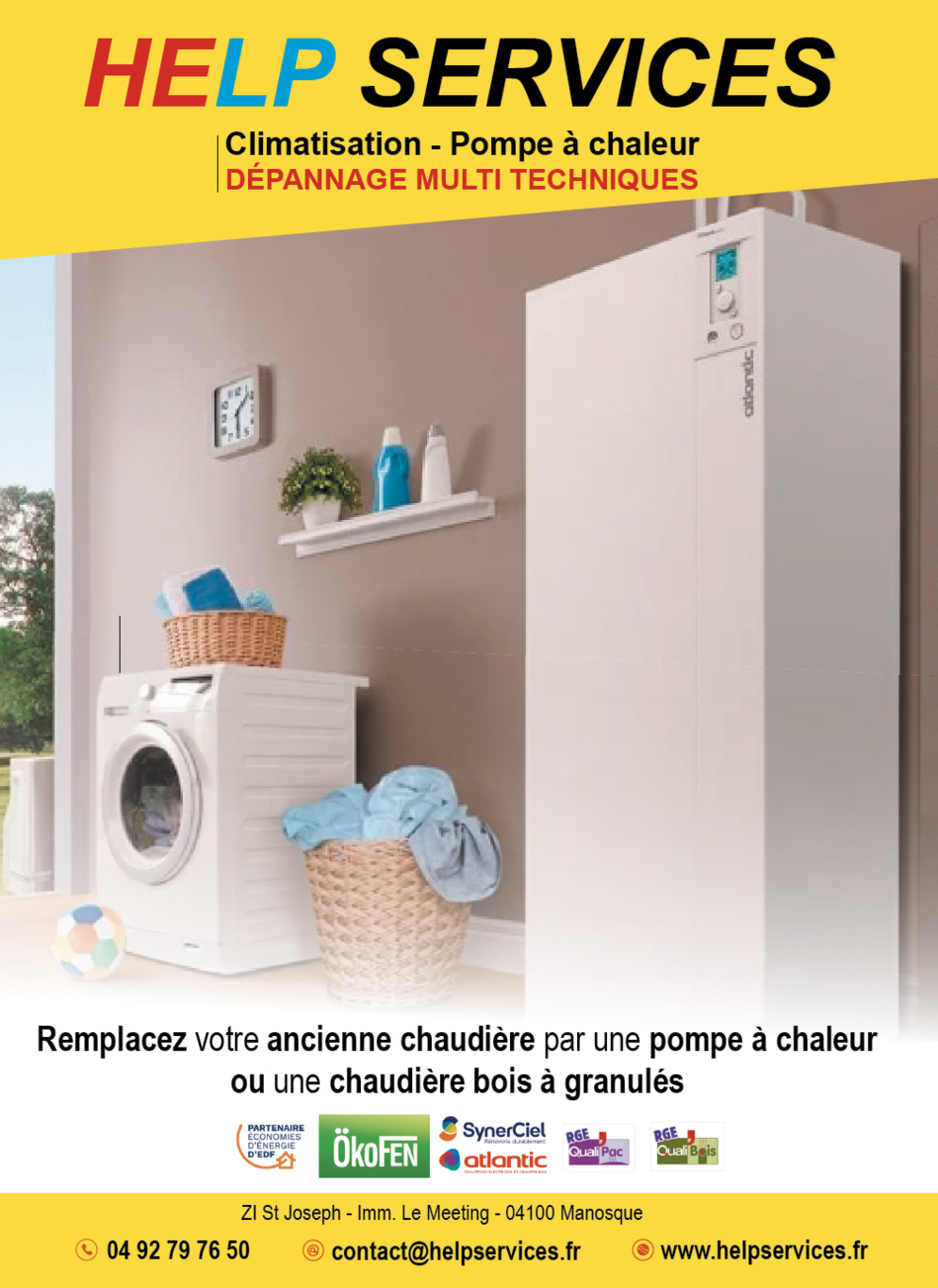 CLIMATISATION, POMPE À CHALEUR… : HELP SERVICES ARRIVE À MANOSQUE !