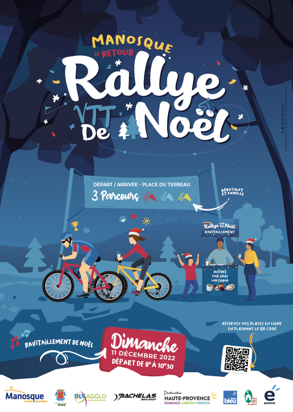 LE RALLYE VTT DE NOËL FAIT SON RETOUR À MANOSQUE LE DIMANCHE 11 DÉCEMBRE