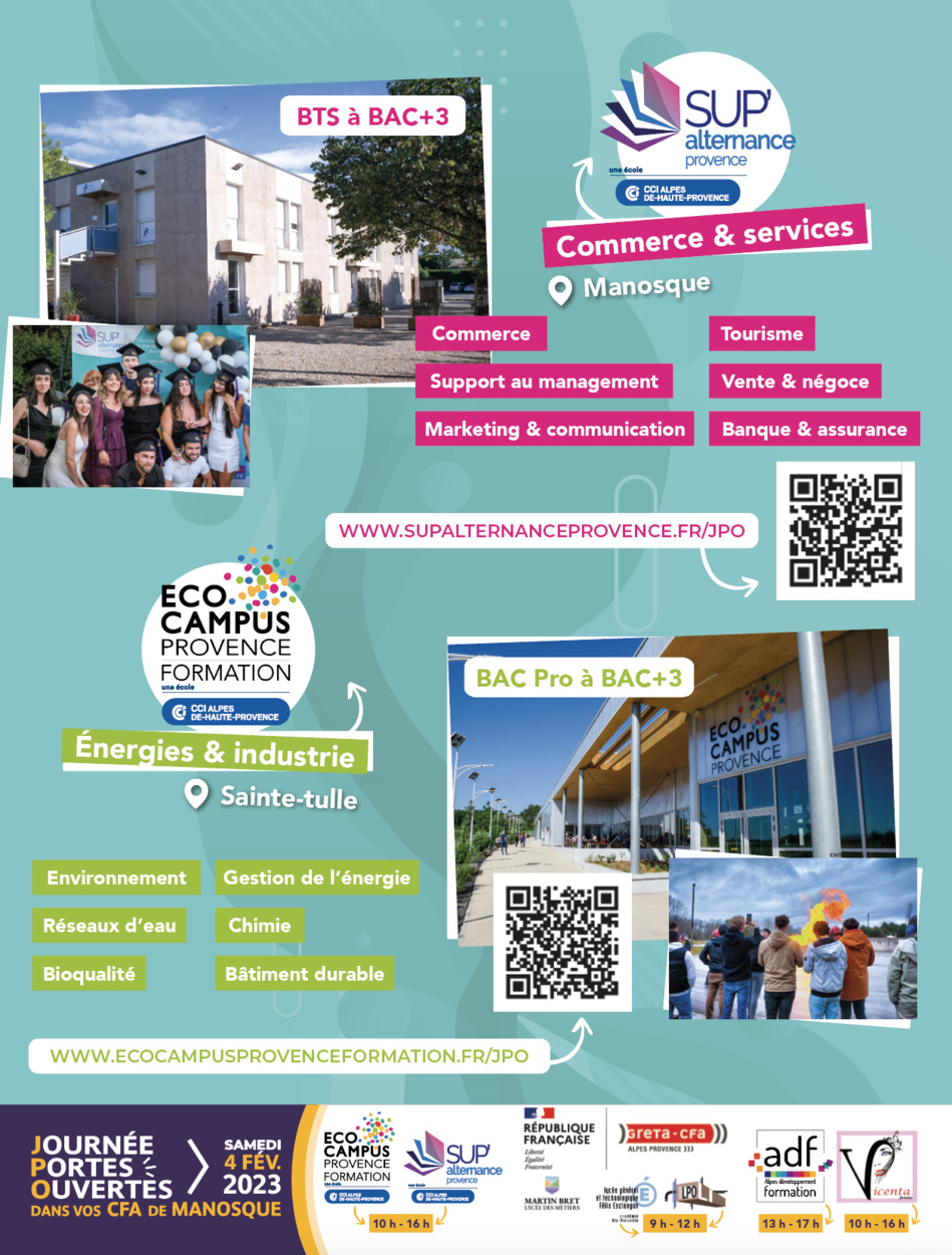 Études supérieures : La CCIT04 organise ses portes ouvertes !