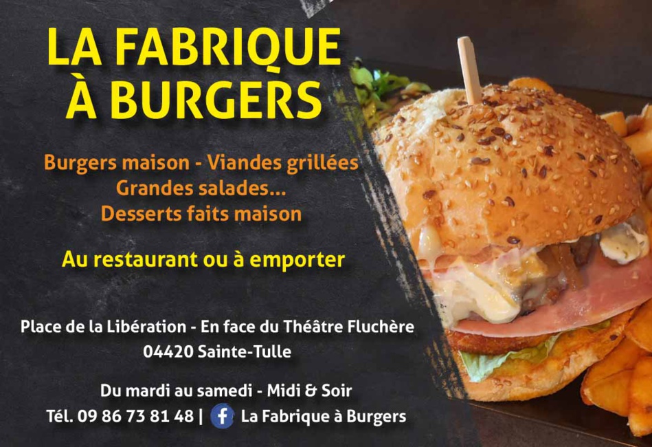 La fabrique à burger : le rendez-vous gourmand de Sainte-Tulle !