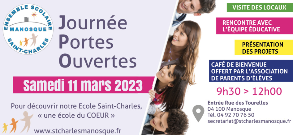 Ensemble scolaire  saint-charles :   portes ouvertes le 11 mars
