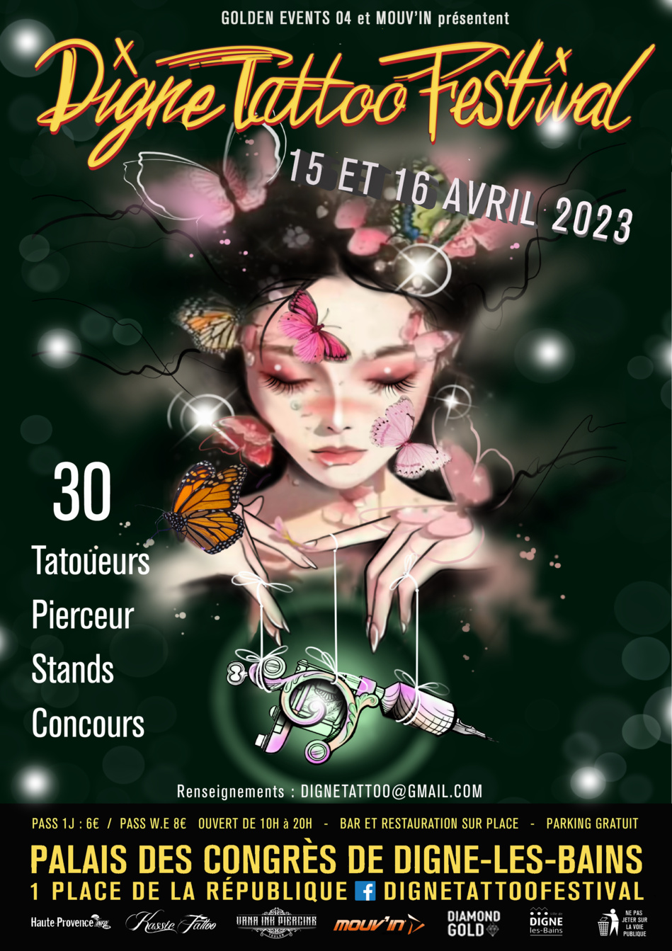 LE DIGNE TATTOO FESTIVAL REVIENT AU PALAIS DES CONGRÉS LES 15 ET 16 AVRIL