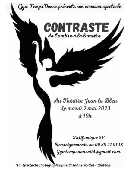 Spectacle de danse « Contraste, de l’ombre à la lumière » le 2 mai Spectacle de danse « Contraste, de l’ombre à la lumière » le 2 mai