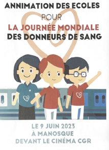 L’amicale des donneurs de sang de Manosque, remercie les donneurs le 9 juin à Manosque L’amicale des donneurs de sang de Manosque, remercie les donneurs le 9 juin à Manosque