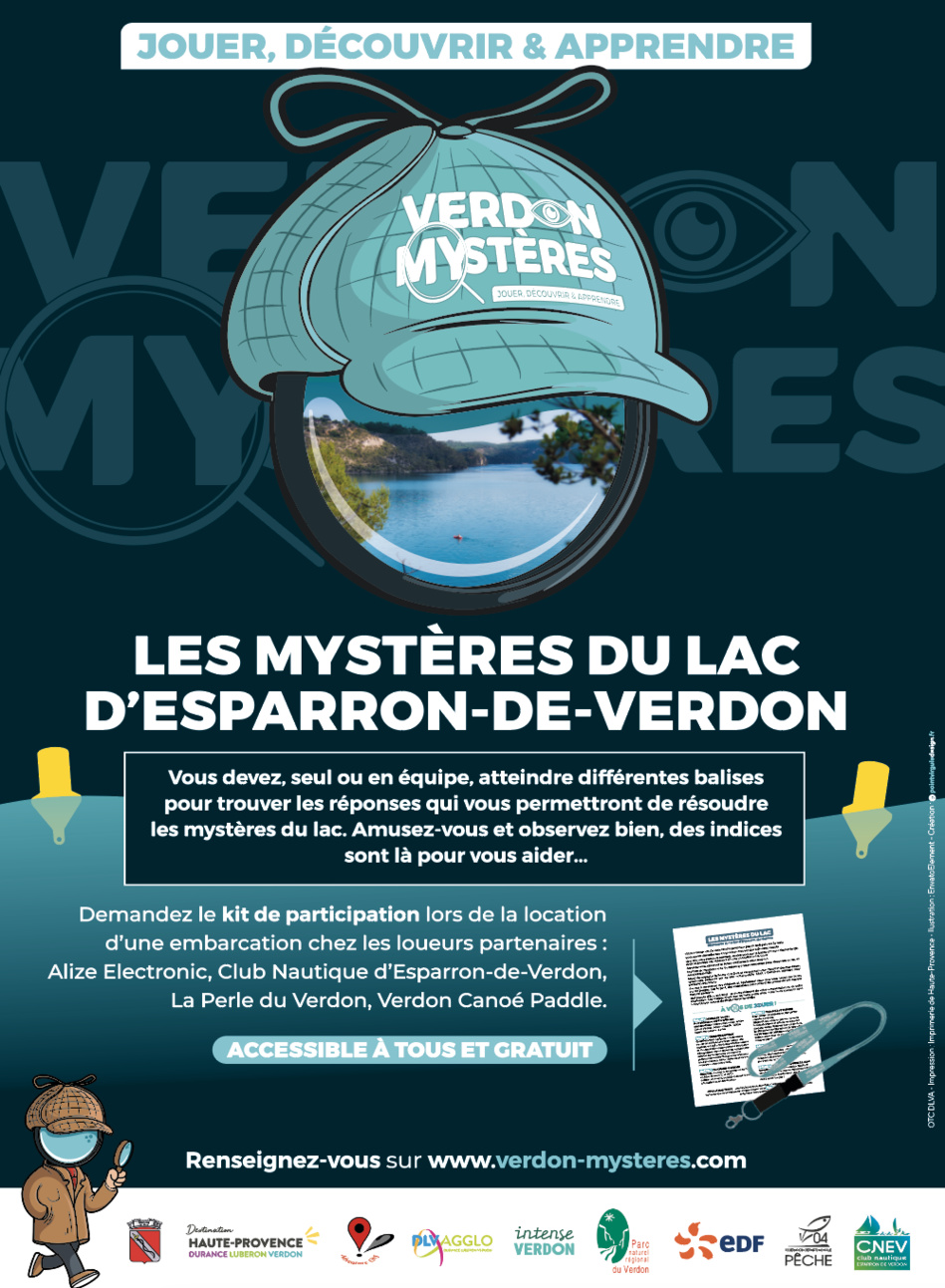 Verdon Mystères, découvrez les secrets du lac d’Esparron du manière ludique... Verdon Mystères, découvrez les secrets du lac d’Esparron du manière ludique...