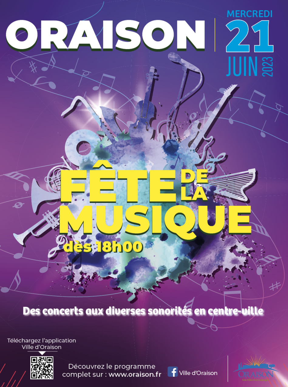 Oraison fête la musique  Dès 18h le 21 juin !