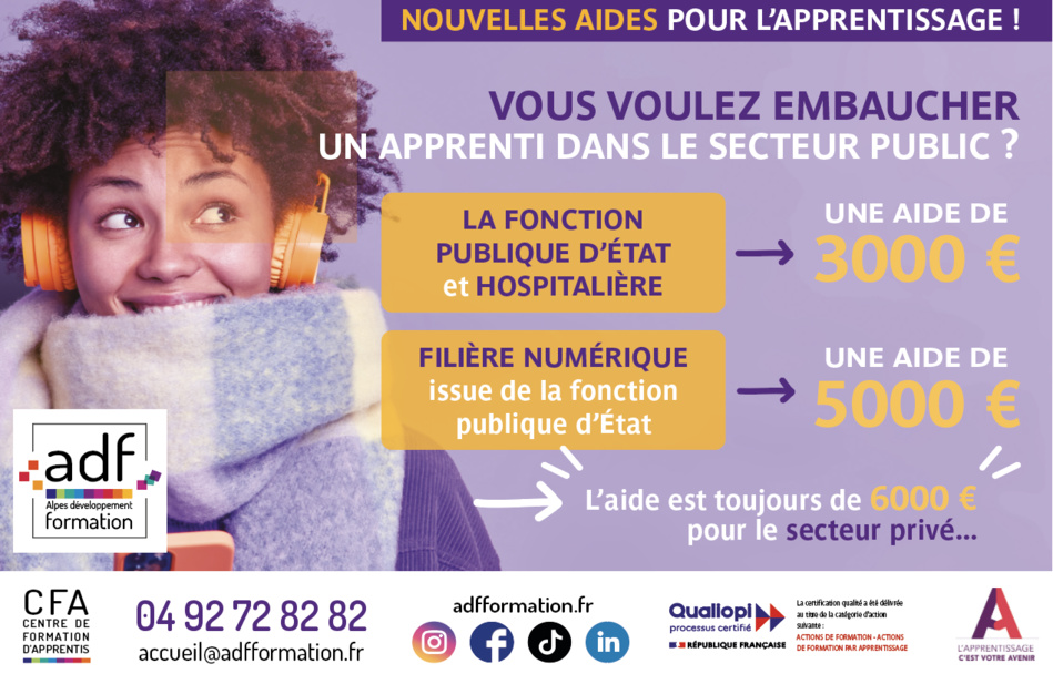 Avec ADF, l’alternance, une solution gagnante pour les employeurs et les apprentis Avec ADF, l’alternance, une solution gagnante pour les employeurs et les apprentis