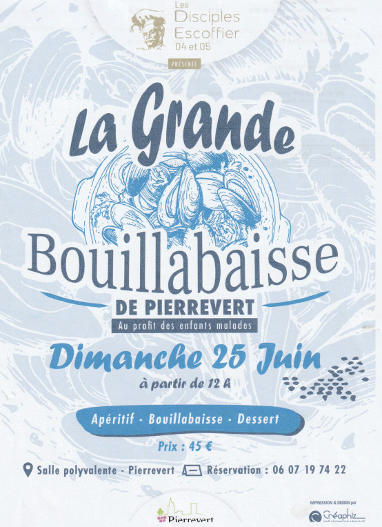 Le dimanche 25 juin, C’est la grande Bouillabaisse  des Disciples D’Escoffier ! Le dimanche 25 juin, C’est la grande Bouillabaisse  des Disciples D’Escoffier !