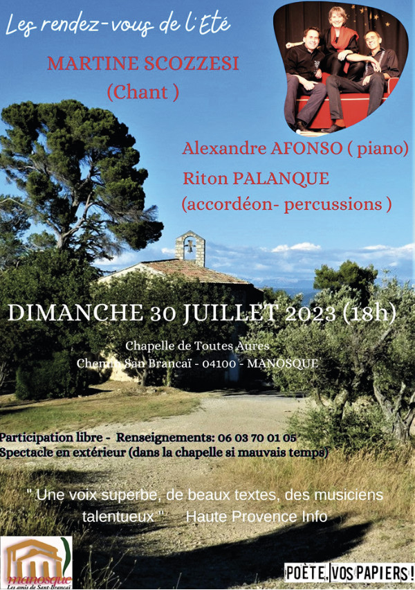 TROIS CONCERTS à NE PAS MANQUER CET ÉTÉ  à MANOSQUE ! TROIS CONCERTS à NE PAS MANQUER CET ÉTÉ  à MANOSQUE !