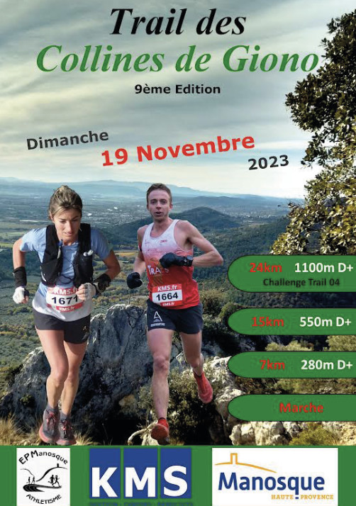 Trail des collines de Giono 9e édition le 19 novembre