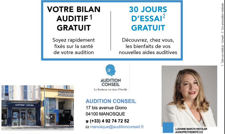 Avec Audition Conseil à Manosque, entendez mieux et retrouvez le sourire ! Avec Audition Conseil à Manosque, entendez mieux et retrouvez le sourire !