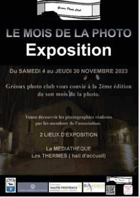 La photo est mise à l’honneur à la salle des gardes du Château des Templiers du 4 au 26 novembre La photo est mise à l’honneur à la salle des gardes du Château des Templiers du 4 au 26 novembre