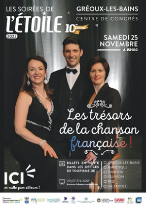 «les trésors de la chanson française» le 25 novembre, pour la dernière des soirées de l’étoile !