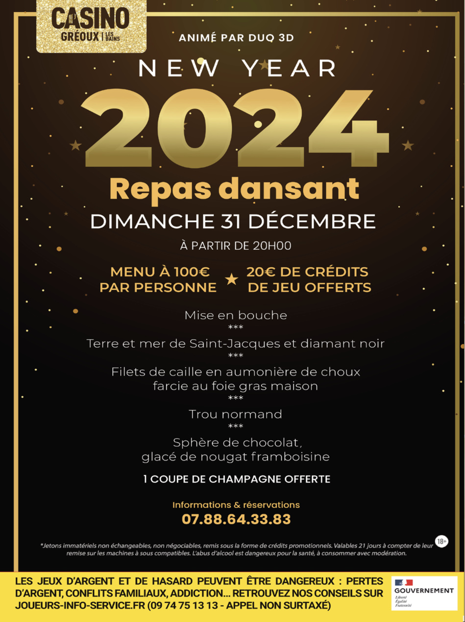 LES FÊTES DE FIN D'ANNÉE AU CASINO PARTOUCHE DE GREOUX-LES BAINS