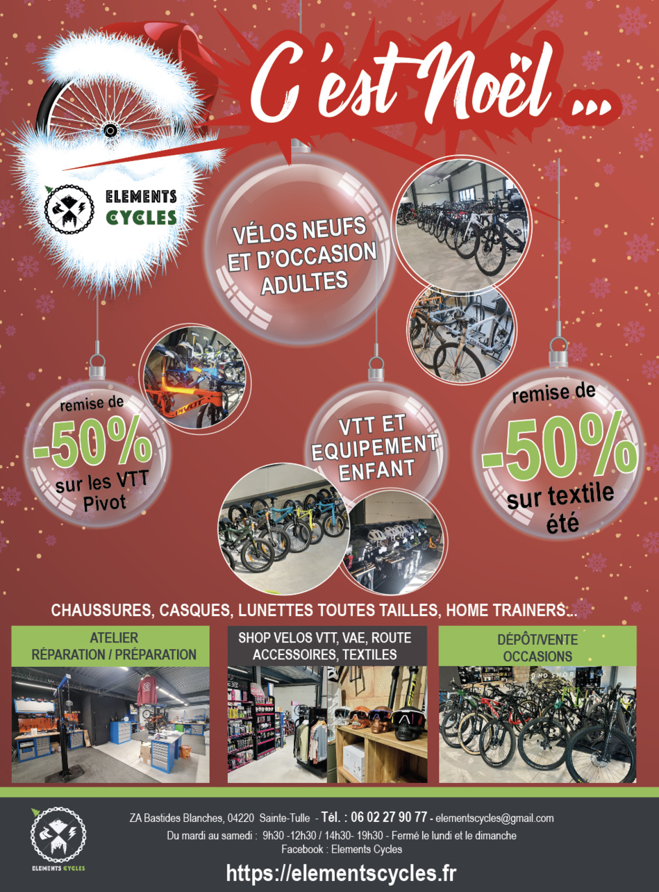 DES CADEAUX SOUS LE SAPIN POUR RESTER EN FORME AVEC ELEMENTS CYCLES !