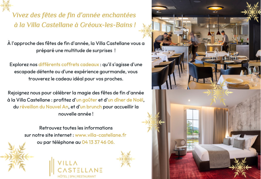 Villa Castellane à Gréoux Les-Bains, des moments inoubliables pour les fêtes... Villa Castellane à Gréoux Les-Bains, des moments inoubliables pour les fêtes...