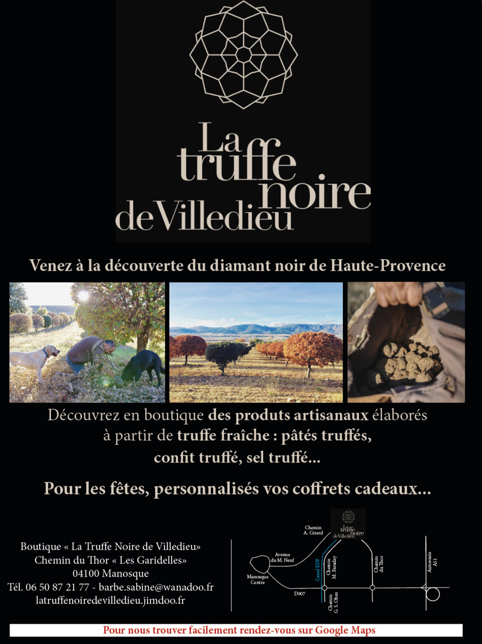 LA TRUFFE NOIRE DE VILLEDIEU, LA TRUFFE S’INVITE POUR LES FÊTES...