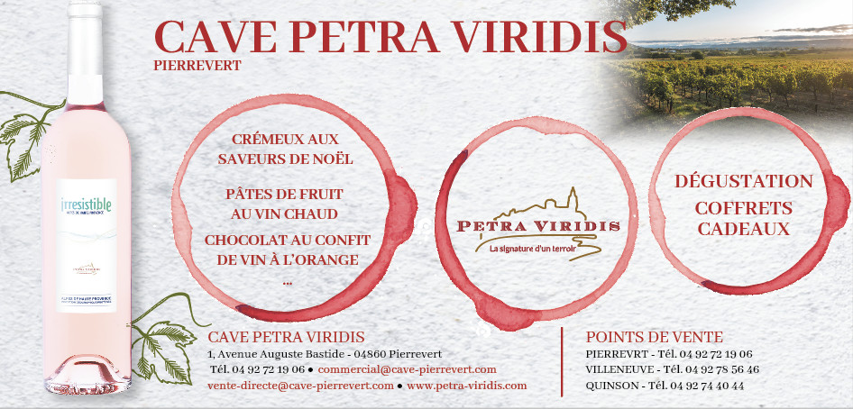 Petra Viridis, la cave des vignerons de Pierrevert votre allié pour les fêtes !