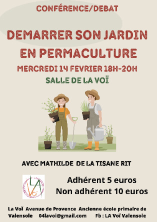 Balade botanique et conférence débat sur la permaculture proposées par la Voï à Valensole.