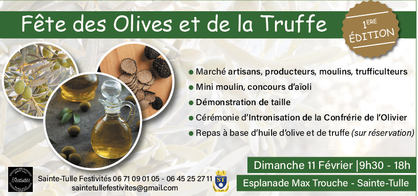 Olives et truffes en fête le dimanche 11 février à Sainte-Tulle