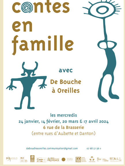 Contes en famille le mercredi 14 Février... avec l’association  De Bouche à Oreilles Contes en famille le mercredi 14 Février... avec l’association  De Bouche à Oreilles