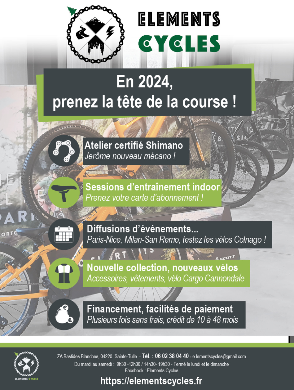 ELEMENTS CYCLES CONTINUE SON ASCENSION EN 2024 ! ELEMENTS CYCLES CONTINUE SON ASCENSION EN 2024 !
