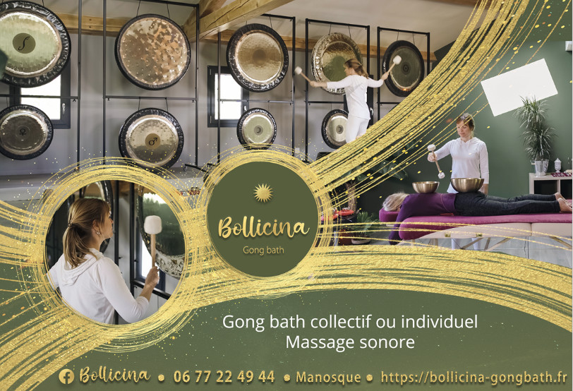Bollicina, un lieu insolite à manosque pour voyager, et se détendre au son  des gongs Bollicina, un lieu insolite à manosque pour voyager, et se détendre au son  des gongs