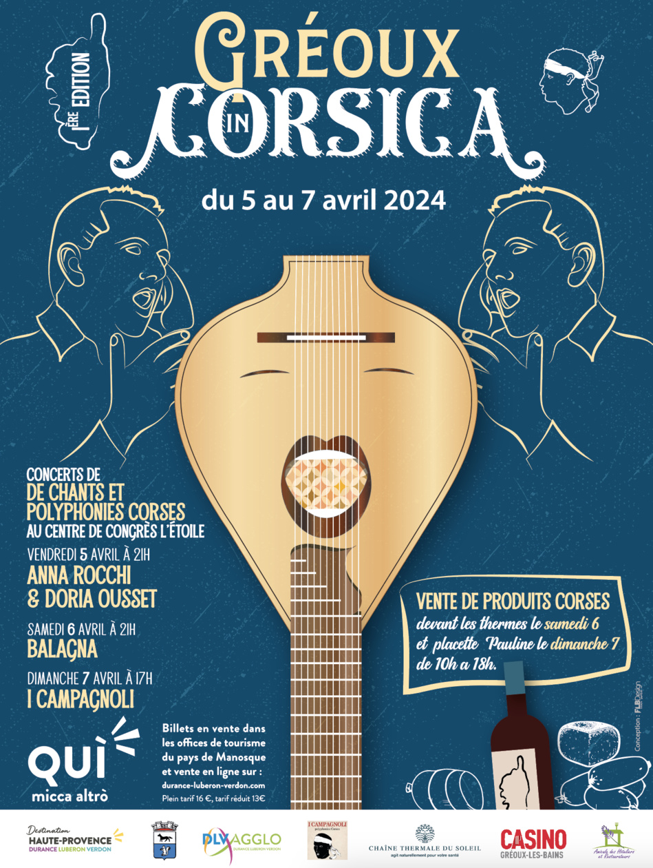 GREOUX IN CORSICA : 1er festival de chant corse et de la polyphonie corse du 5 au 7 avril