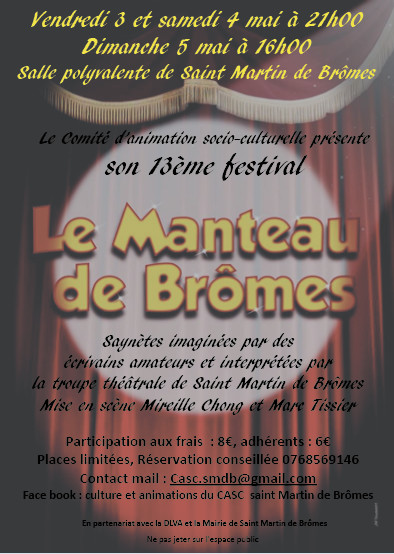 Le Manteau de Brômes 13ème festival de saynètes