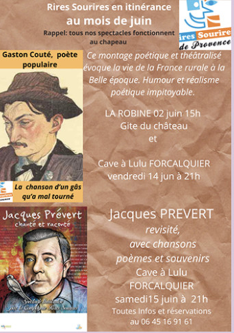 Rires Sourires : deux dates en juin à ne pas rater... Rires Sourires : deux dates en juin à ne pas rater...