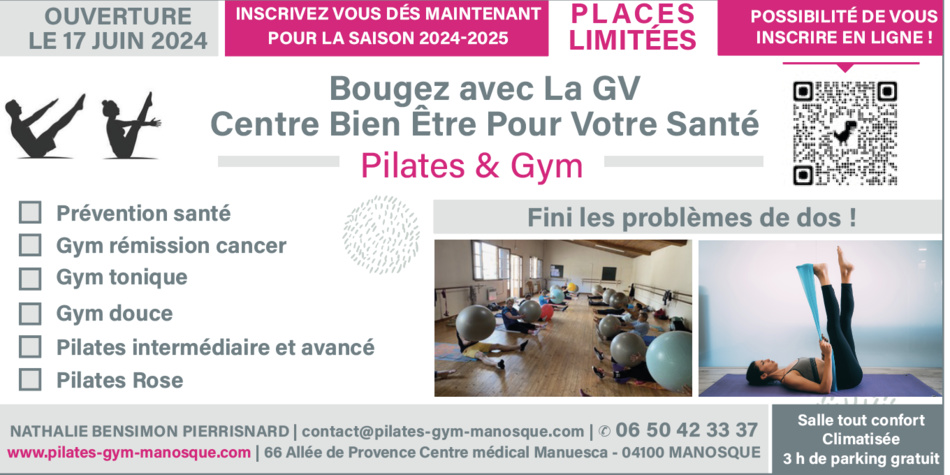 Nouveau au centre médical Le Manuesca pilates/gym : une pratique douce pour se maintenir en bonne santé... Nouveau au centre médical Le Manuesca pilates/gym : une pratique douce pour se maintenir en bonne santé...