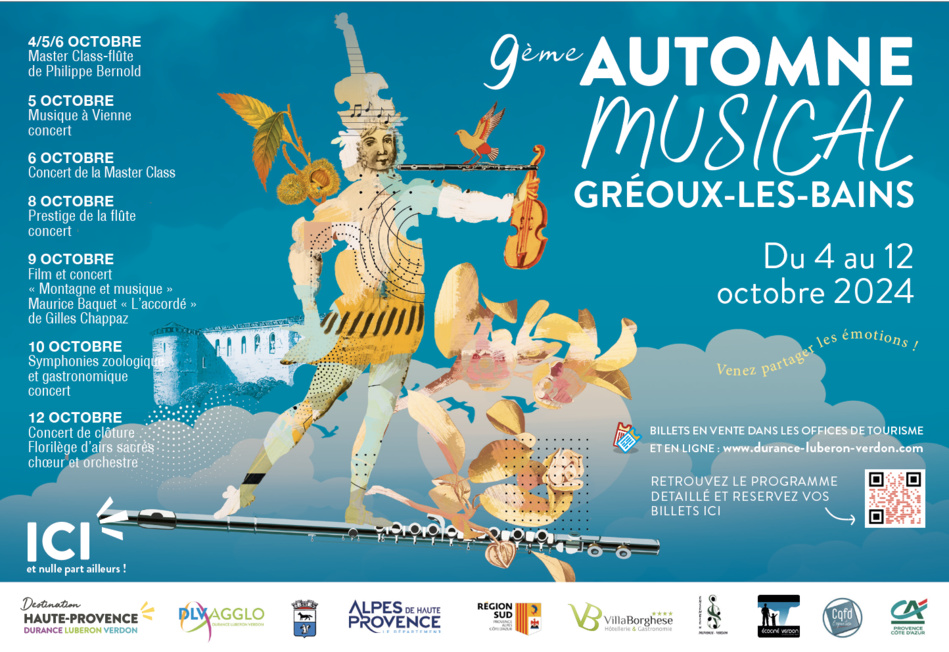 Automne Musical, 9è edition du 4 au 12 octobre à Gréoux-Les-Bains Automne Musical, 9è edition du 4 au 12 octobre à Gréoux-Les-Bains
