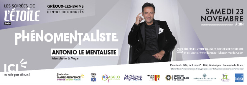 « Phenomentaliste » par Antonio le magicien pour la dernière des Soirées De L’étoile « Phenomentaliste » par Antonio le magicien pour la dernière des Soirées De L’étoile