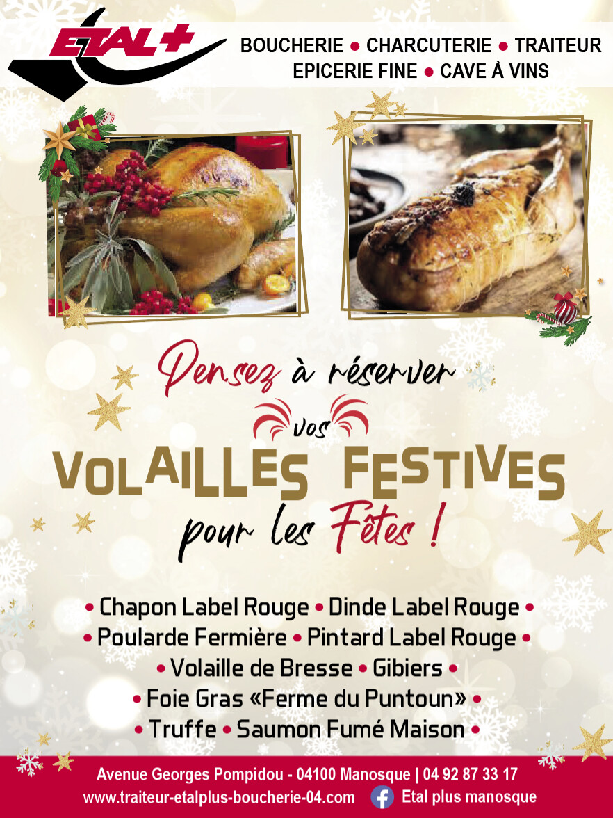 Étal+ Manosque : des produits d’exception  pour vos repas de fête Étal+ Manosque : des produits d’exception  pour vos repas de fête