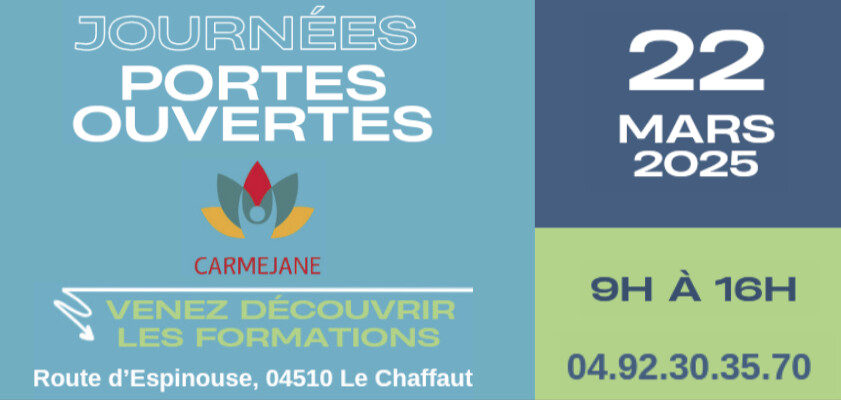 Carmejane vous ouvre ses portes Samedi 22 mars 2025 DE 9H À 16H. Carmejane vous ouvre ses portes Samedi 22 mars 2025 DE 9H À 16H.