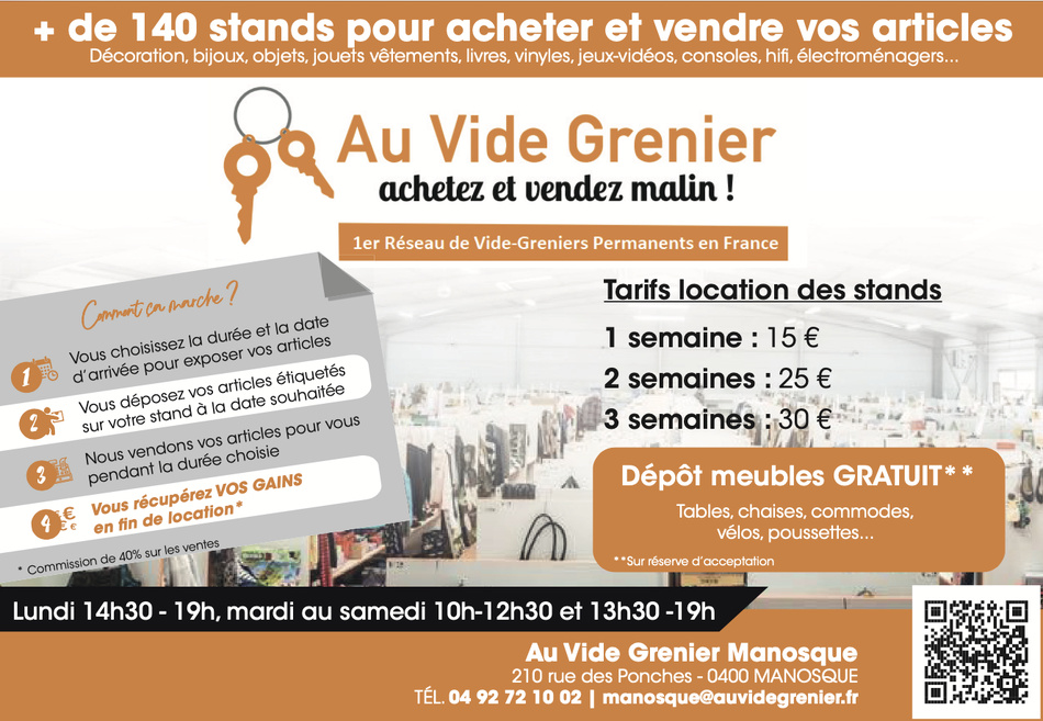 «Au vide grenier», Du neuf chaque jour !