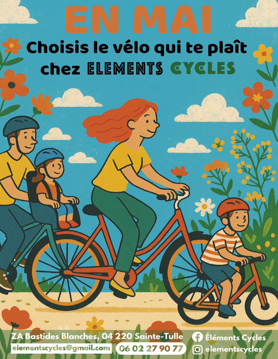 Mai, Un mois qui roule tout seul chez Éléments Cycles ! Mai, Un mois qui roule tout seul chez Éléments Cycles !