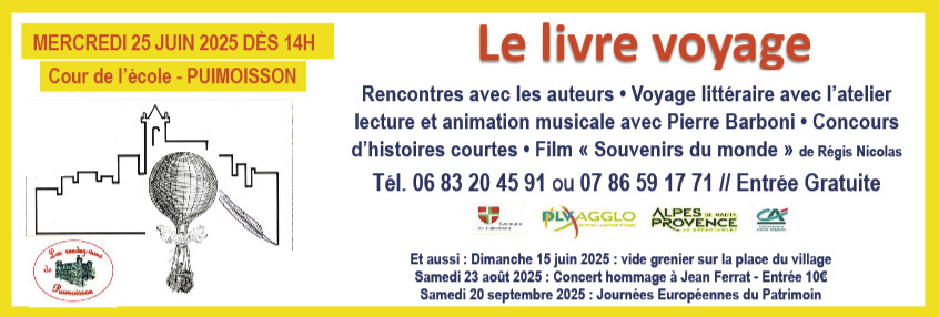 journée du livre, vide-grenier, concert... la saison estivale est lancée à puimoisson !