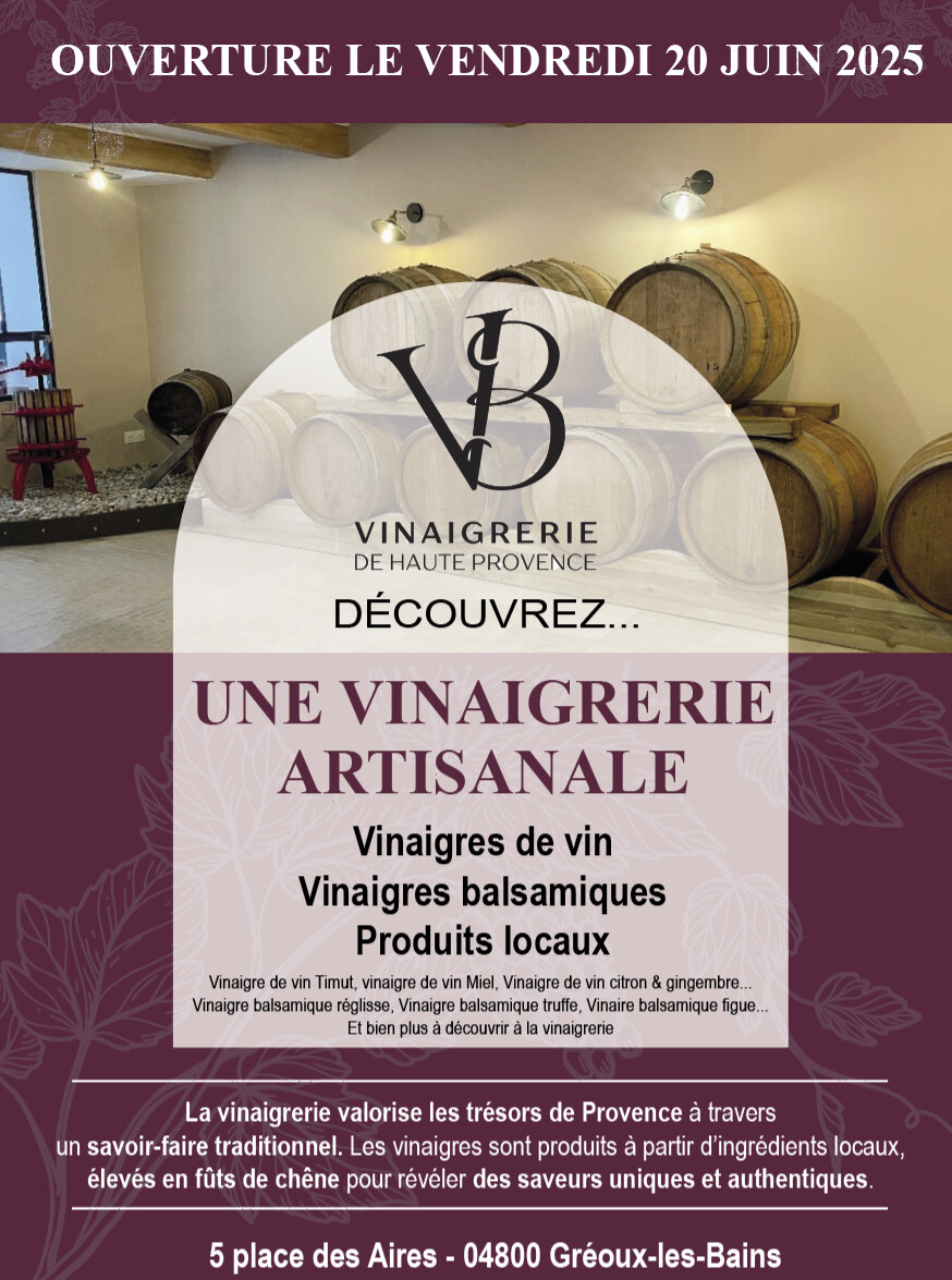 La vinaigrerie de Haute-Provence : Une vinaigrerie unique dans le département La vinaigrerie de Haute-Provence : Une vinaigrerie unique dans le département