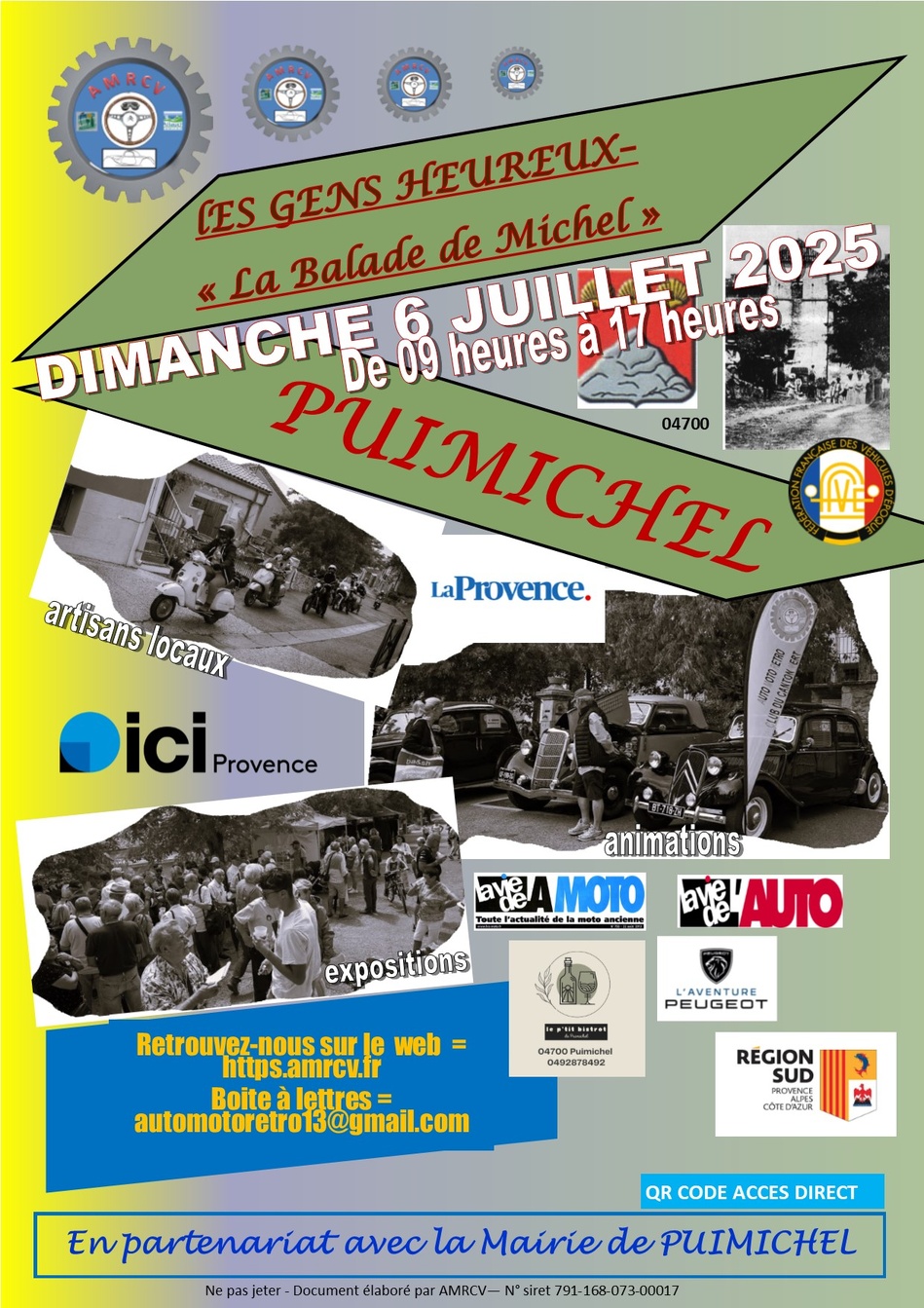 Les Gens Heureux – La Balade de Michel : tradition,  passion et terroir à Puimichel le 6 juillet 2025 Les Gens Heureux – La Balade de Michel : tradition,  passion et terroir à Puimichel le 6 juillet 2025