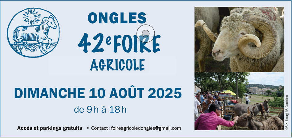 La foire agricole d’ongles revient le dimanche 10 août pour la 42è édition