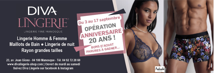 DIVA Lingerie, 20 ans d’expertise et de féminité... DIVA Lingerie, 20 ans d’expertise et de féminité...